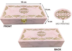 Designer Wodden Fancy Shagun Gift Boxes For Wedding, Shagun Cash Box Or Money Box With Mgi Printing For Wedding, Engagement, Holi, Diwali, Baby Showers, Colour - Rose Pink