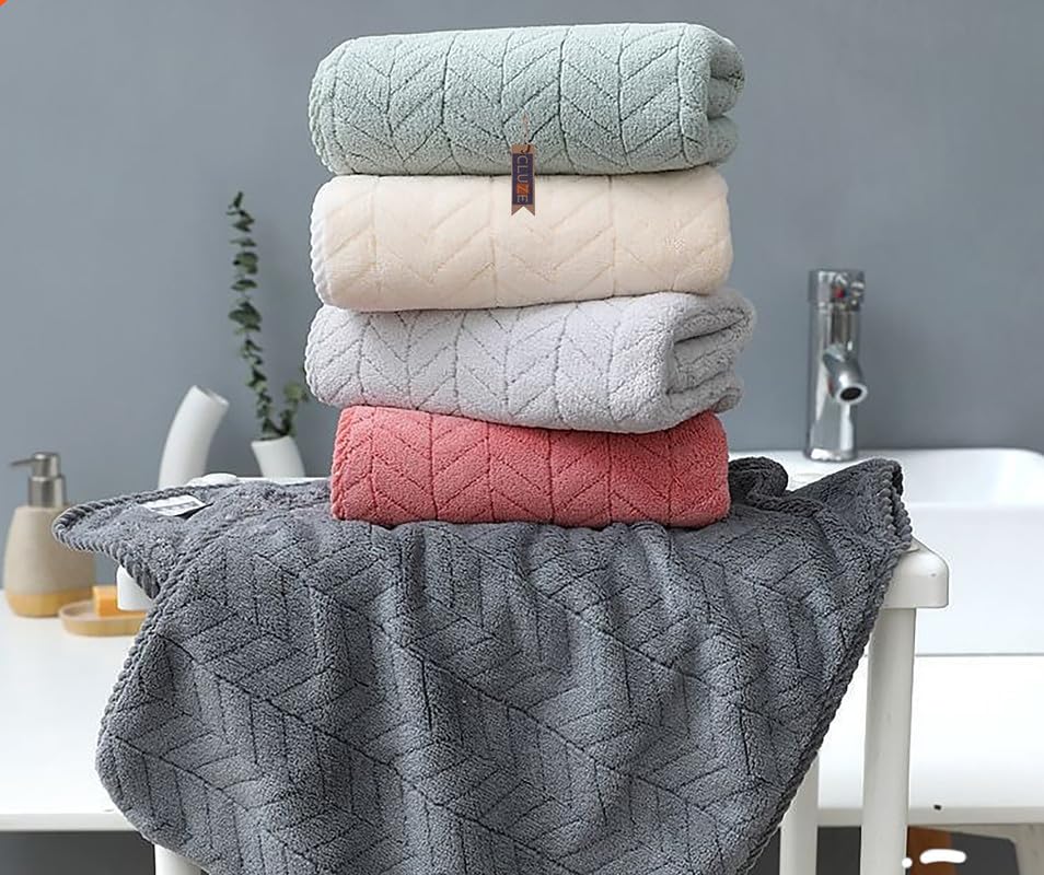 Cluze Microfiber Antibacterial Medium Size Hand Towel 800 Gsm With Hanging Loop Super Soft & Absorbent Multipurpose Towels - Set Of 4