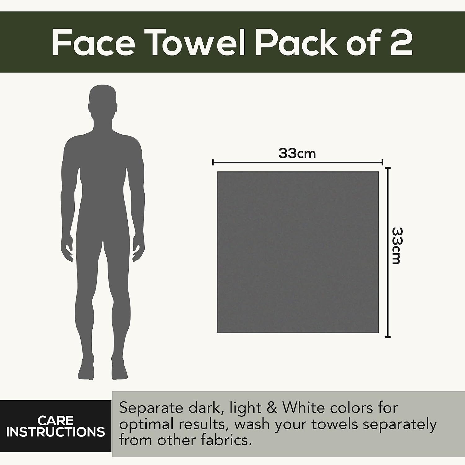 Spread Spain 100% Bamboo Face Towel 360 Gsm | Ultra Soft Absorbent, Quick Dry Towels For Facewash, Gym, Sports, Travel, Suitable For Acne Prone Skin | Pack Of 2 (Lime)