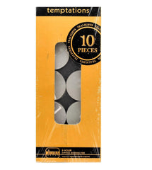 100% PURE WHITE WAX TEALIGHT CANDLES PACK OF 10 | PERFECT GIFT FOR FRIENDS