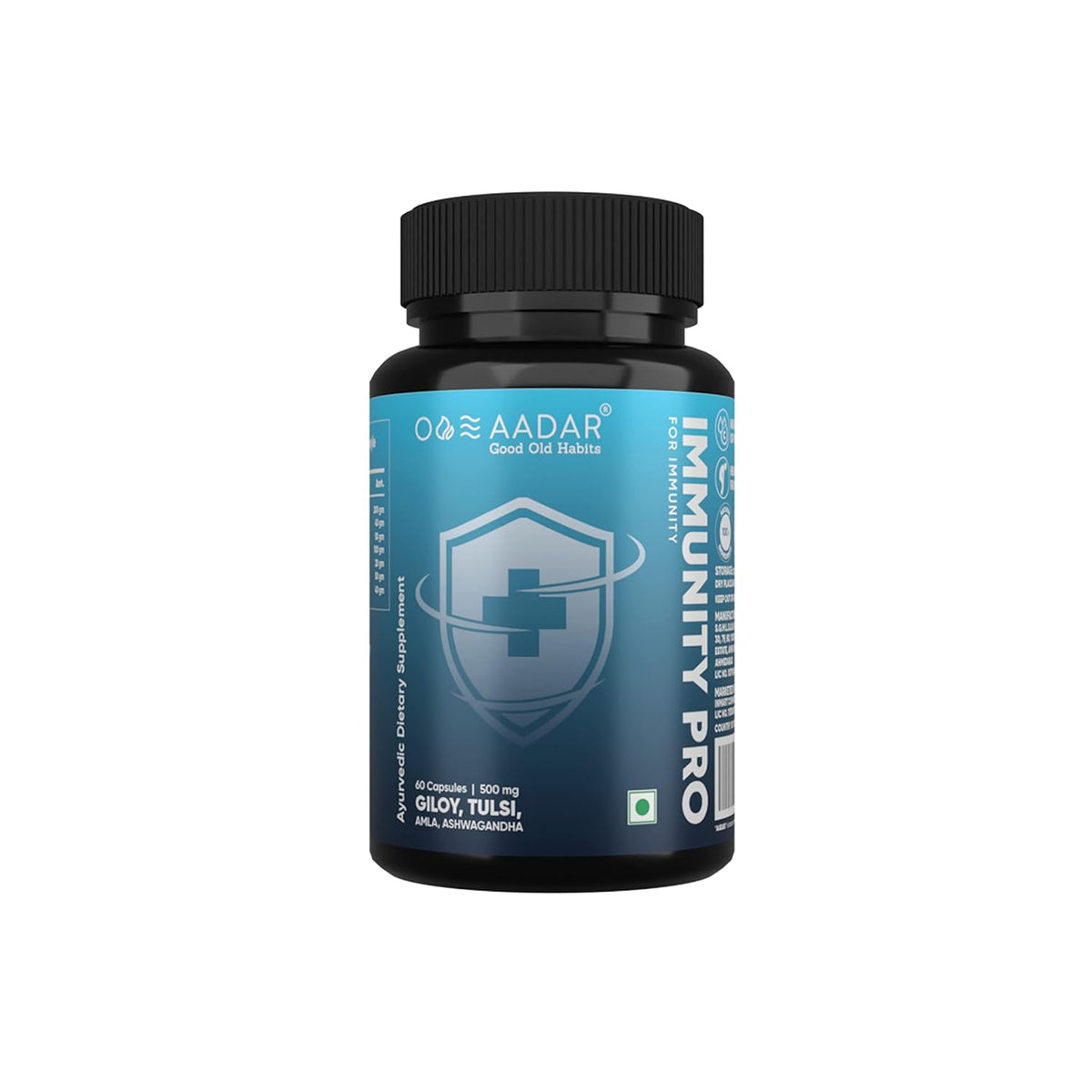 Aadar Immunity Pro Capsule Ayurvedic Immunity Boosters, Antioxidants For Adults Support Natural Immunity & Energy Giloy, Amla, Ashwagandha | 60 Capsules 100gm 0.2lbs