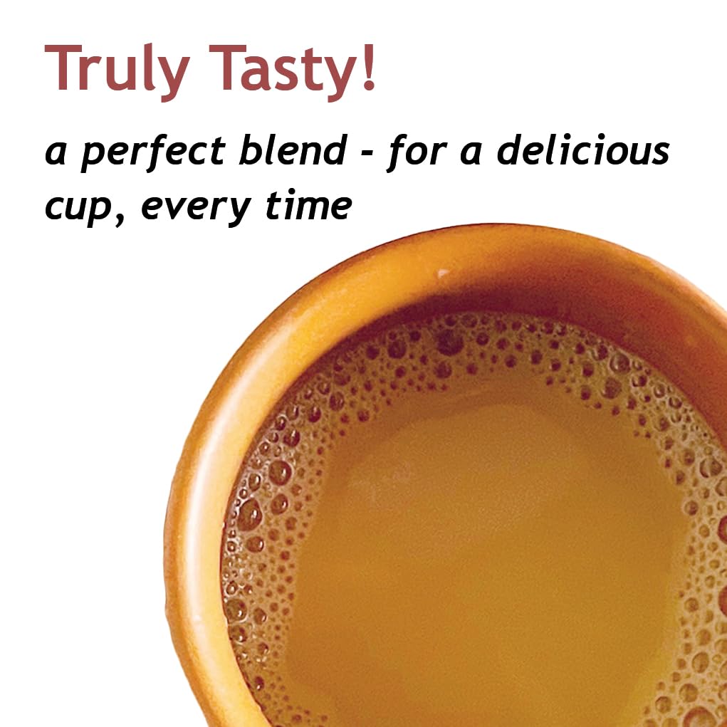 Bluebud Kesar Chai Patti 200gm, 7.05 Ounce - 100 Cups | Premium Assam CTC Tea With 100% Natural Spices - Saffron Tea Hand Blended Teas | Homemade Recipe