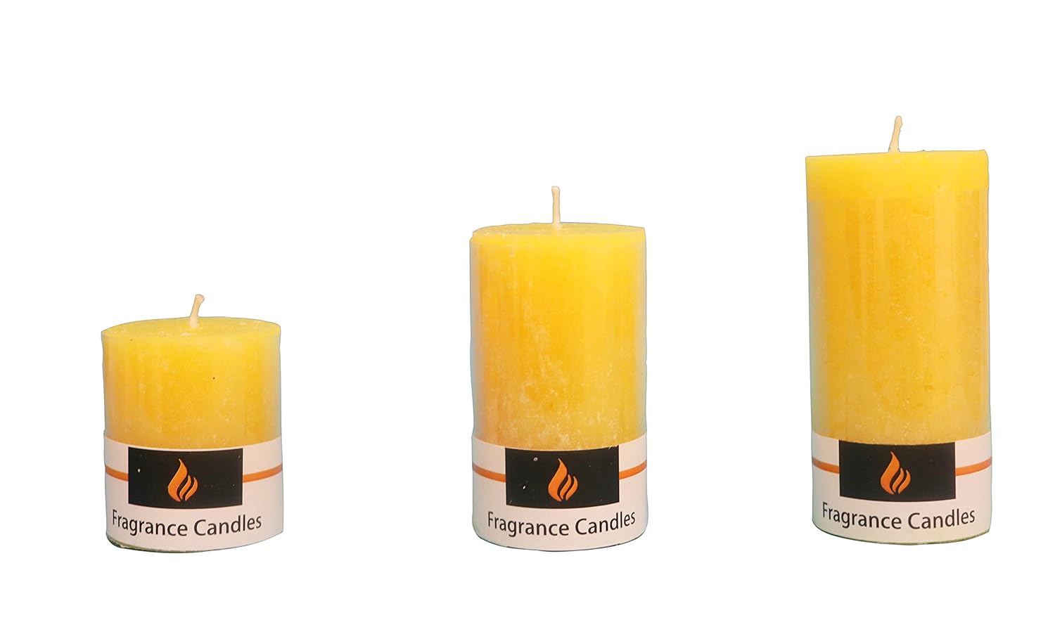 VANILLA FRAGRANCE PILLAR CANDLE | 2 INCH, 3 INCH, 4 INCH | GIFT SET OF 3