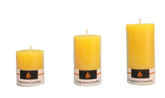 VANILLA FRAGRANCE PILLAR CANDLE | 2 INCH, 3 INCH, 4 INCH | GIFT SET OF 3
