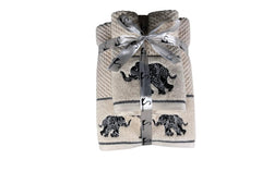 Senses By Riba All Cotton 550 Gsm Embroidered Bath Towel Set - Pack Of 4 (Style 16)