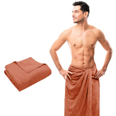 Sassoon Venir Microfiber XXL Men Bath Towel 450 Gsm | Ultra Soft Material, Towel For Daily Use (Rust)