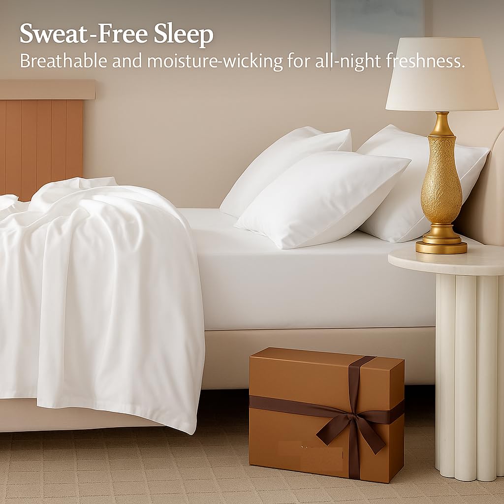 Double Bedsheet With 2 Pillow Covers - 90 X 100 Inches, White | Soft, Breathable & Skin-Friendly Bedding For Daily Use | Machine Washable & Long-Lasting