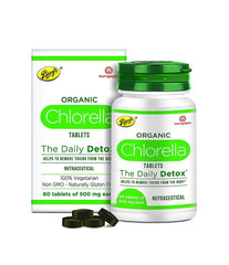 Parry's Wellness Organic Chlorella The Ultimate Detox Superfood Protects Promotes Health, Removes Heavy Metals & Body Toxins, 100% Organic & Safe | 60 Tablets 100gm 0.2lbs