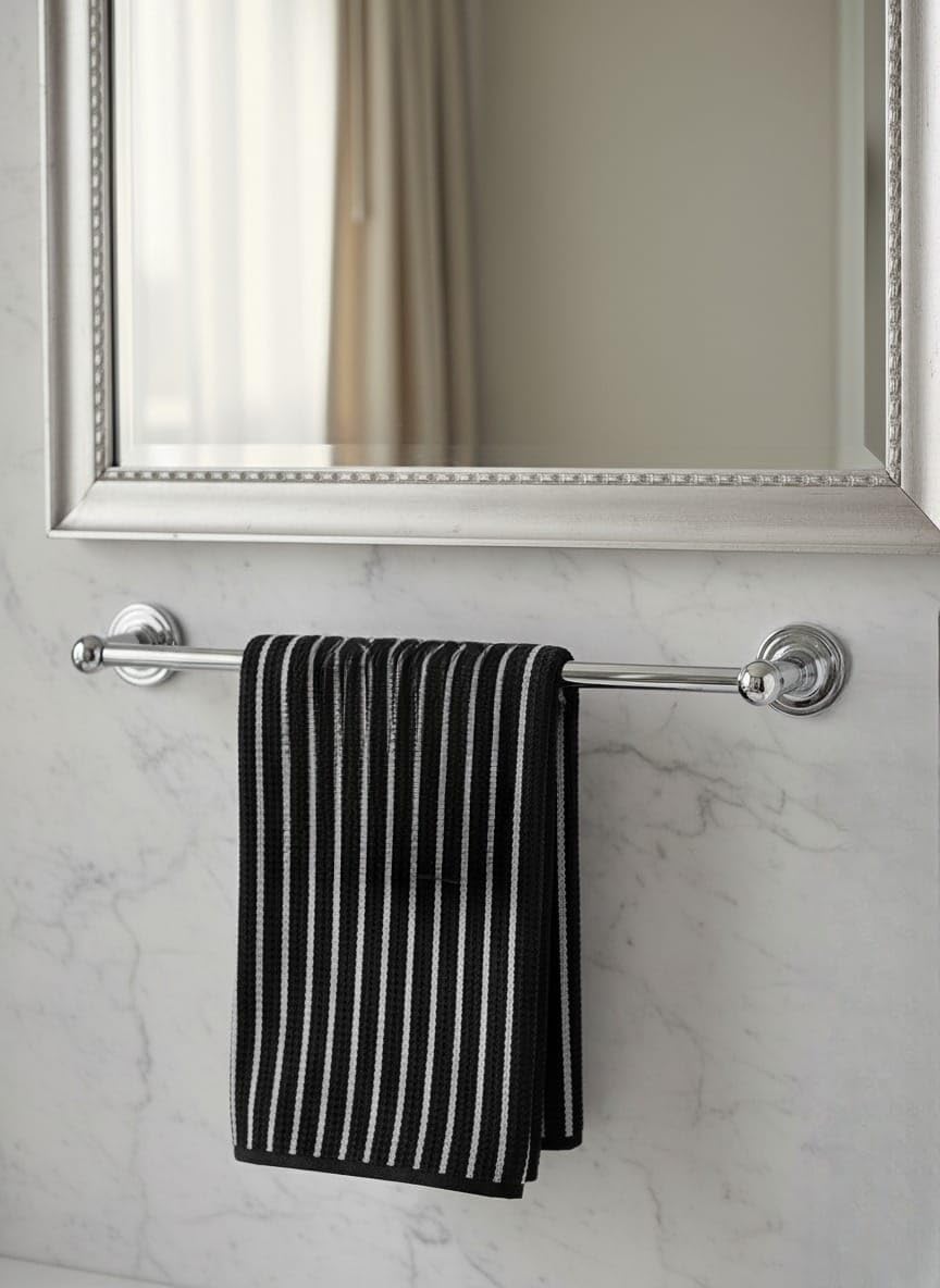 Pixel Home Decor Hand Towel 200 Gsm | Kitchen, Cleaning Towel Superior Cotton Multi-Purpose (Black)