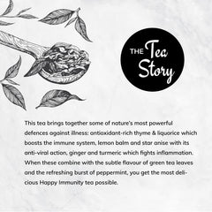 Tea Culture Of The World Happy Immunity Green Tea - 16 Tea Bags | Ayurvedic Herbal Tea With Green Tea, Liquorice, Turmeric - Immunity Booster, Medium Caffeine