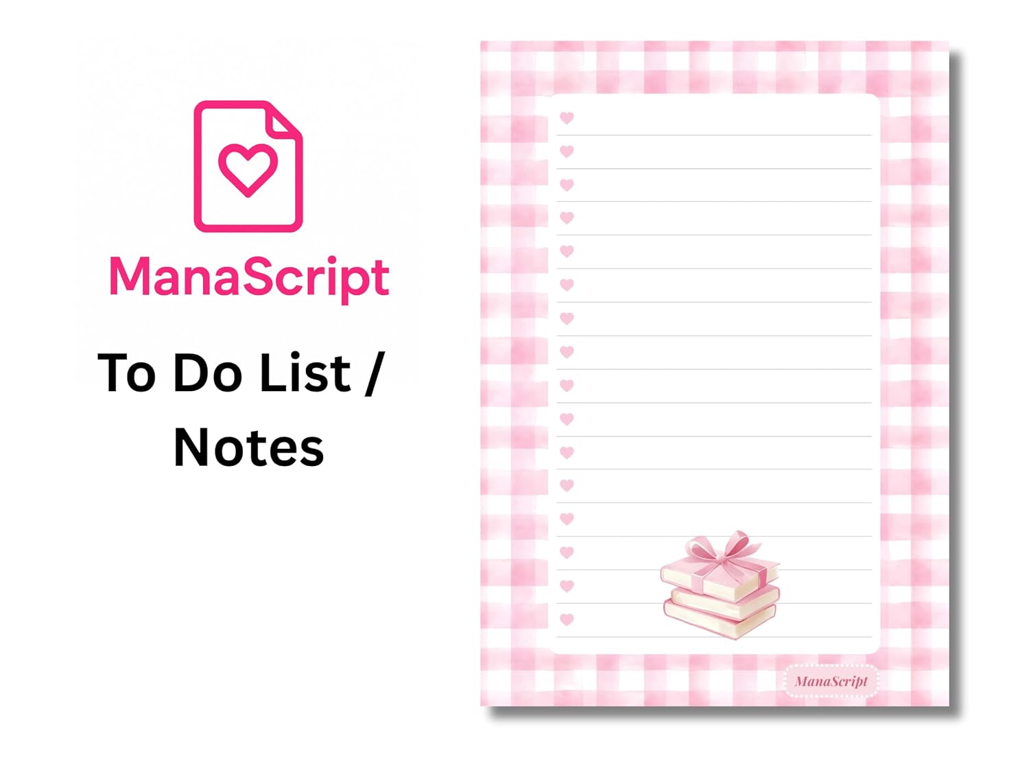 A5 Notes/To Do List Notepad, Beautiful Checklist Pad, Tear-Off Sheets (Pink Books) Pack Of 1