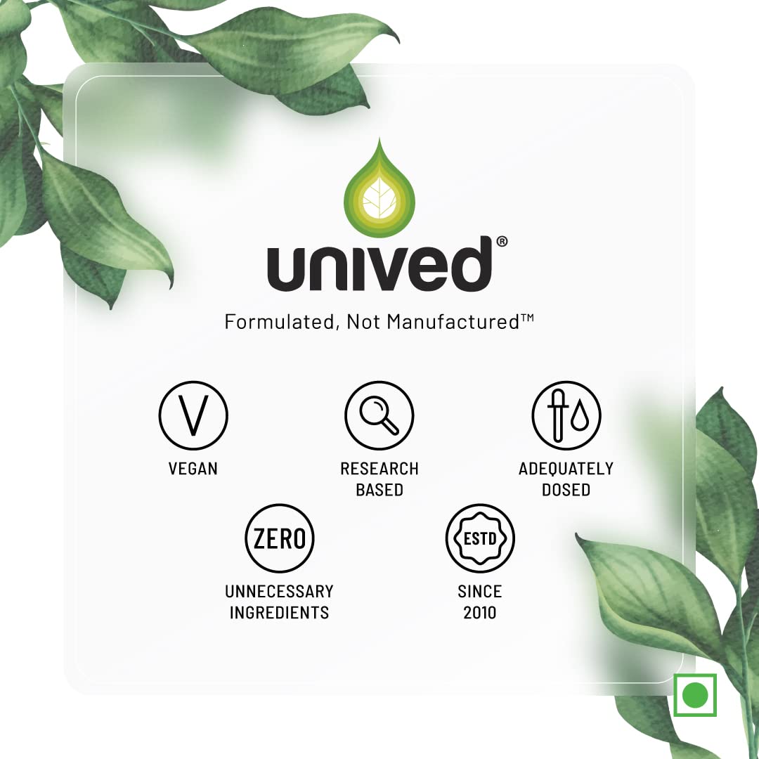Unived Vitamin B12 Veg , Brain Cells & Nerve Tissue Support | Unflavoured , 180 Vegan Capsules , 300gm 0.66lbs