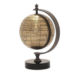 Gold Decorative Globe With Stand - Small For Home Decor, Statue Table Decor, Living Room Decor, Multifunctional Home Decor, Pack Of 1