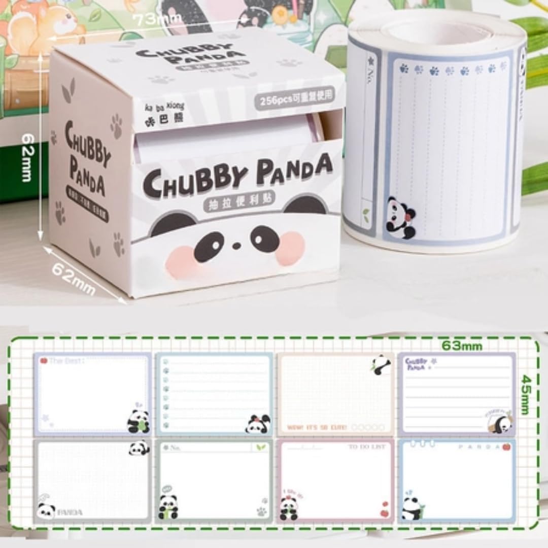 256 Pcs Cute Sticky Notes Set Self Adhesive, Sticker Roll Post It School Student
