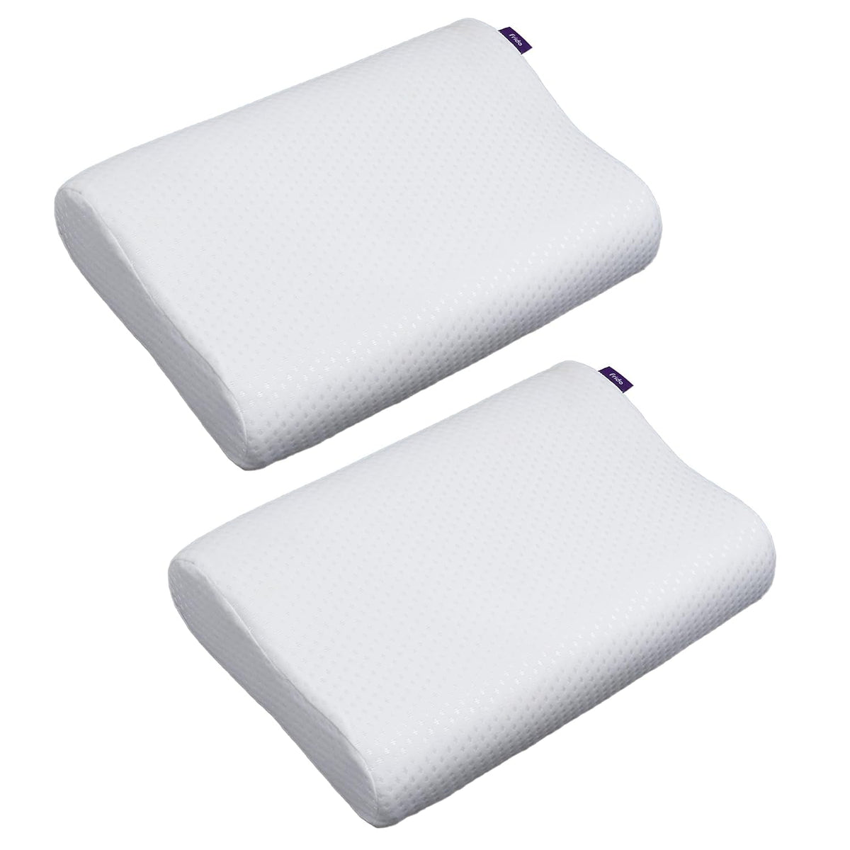 Ultimate Cervical Neck Pillow For Pain Relief Sleep, White Pillow | Improves Posture & Spinal Alignment | Neck Cushion With Ultra Responsive Memory Foam & Skin Friendly Cover - Pack Of 2