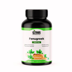 Citrus Nutraceutical Fenugreek Seed Extract Supplement 1000 Mg For Improve Digestion, Regulate Sugar, Increase Lactation & Cardiovascular Support | 60 Capsule, 100gm 0.2lbs