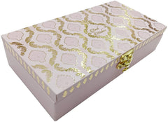 Designer Wodden Fancy Shagun Gift Boxes For Wedding, Shagun Cash Box Or Money Box With Mgi Printing For Wedding, Engagement, Holi, Diwali, Baby Showers, Colour - Cream, Pack Of 3