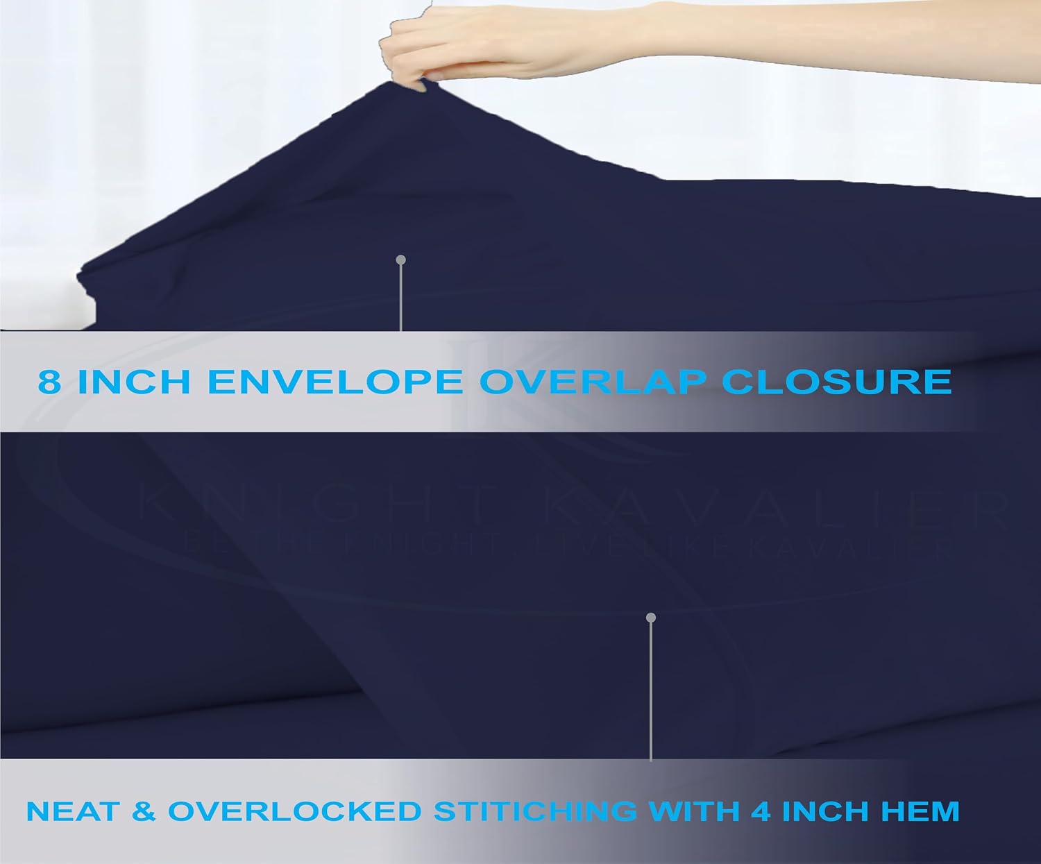 Single Size Fitted Bedsheet With 2 Pillow Covers - 36 X 78 Inches, Navy Blue | All-Round Elastic | Comfortable, Wrinkle Resistant, Fade Resistant & Environmentally Friendly