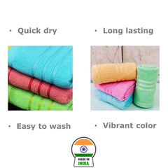 Cotton Bolls Textiles Cotton Hand Towel 520 Gsm | Multipurpose Napkins Kitchen Towel Wash Basin Gym Yoga (Set Of 6)