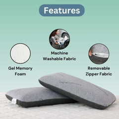 Orthopedic Gel Memory Foam Pillow, For Pain Relief, Standard Size - 24 X 16 X 4 Inches | Cervical Pillow For Neck & Shoulder Pain Relief | Neck Support Pillow For Back Sleepers - Set Of 1