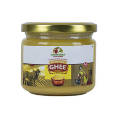 Pure A2 Desi Ghee By Annapurna Lakdi Ghana | High In Protein Fiber & Nutrients Healthy Desi Ghee Good For Taste | (300ml) 10.1 Ounce | Jar Pack