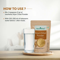 Neuherbs Arjun Chaal Powder 100% Natural & Pure Herbal Powder For Men & Women, To Support Heart Health & Promote Good Cholesterol, Rich In Antioxidant | 200gm 0.4lbs