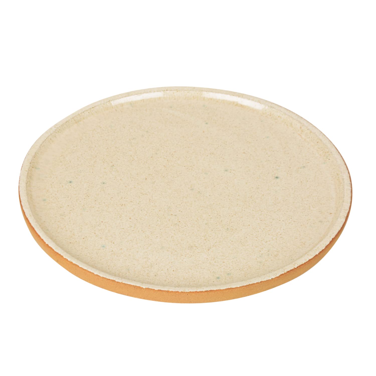 Luxurious Speckled Ceramic Pizza Plate - 11 Inches, Ivory | Pizza Serving Platter - Handmade & Hand Glazed Platter