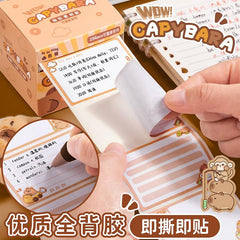 Sticky Notes - 256 Pcs Peel Reusable, Sticky Notes For Study, Writing, School & Home (Bear)