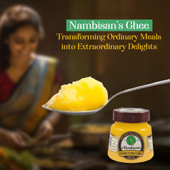 Natural Cow Ghee By Nambisan'S | Rich In Protein Fiber & Delicious Healthy Desi Cow Ghee For Dishes | (200ml) 6.7 Ounce | Jar Pack