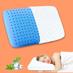 Premium Orthopedic Cool Gel Memory Foam Pillow For Neck Pain, Model - Cool Gel | Plush Velvety, For Shoulder Pain Relief, Use For Head, Back, Neck | Comfortable Pillow - Pack Of 2