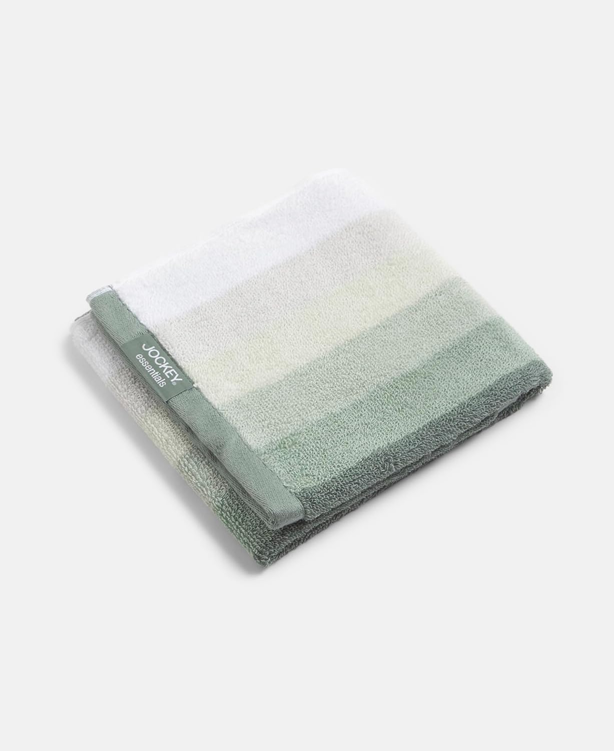 Jockey T205 Men'S Cotton Terry Hand Towel 400 Gsm | Ultra Soft & Durable Striped Hand Towel (Pack Of 2) - Sage
