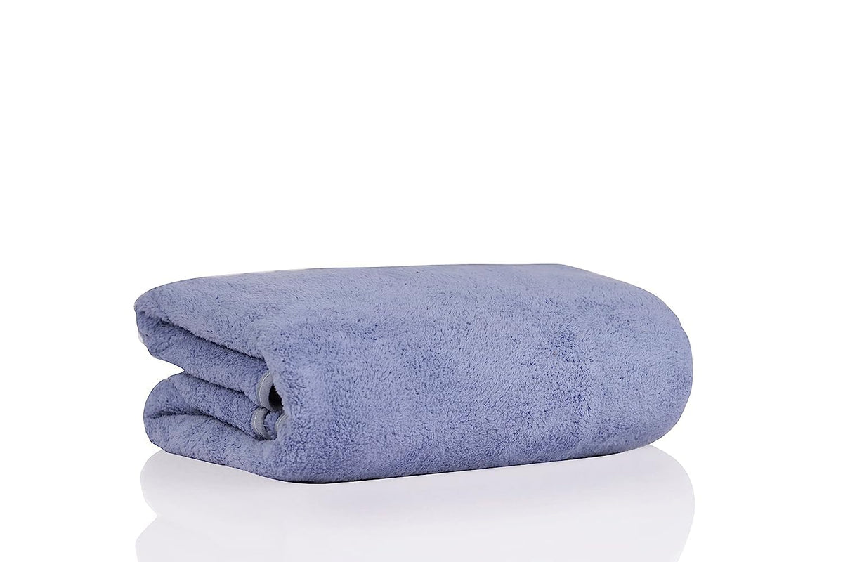 Glivary Microfiber Large Bath Towels 300 Tc Extra Soft Plush & Quick Dry High Absorbency Large Size Towels For Bathing (Dark Blue)