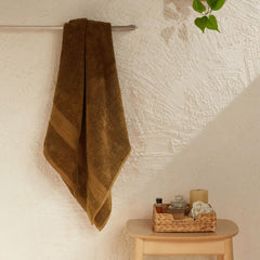 Livspace Bath Towel 475 Gsm | Bath Towels Large Size 100% Cotton, Solid Dyed, Super Soft, Absorbent (Paleto Collection - Chocolate)