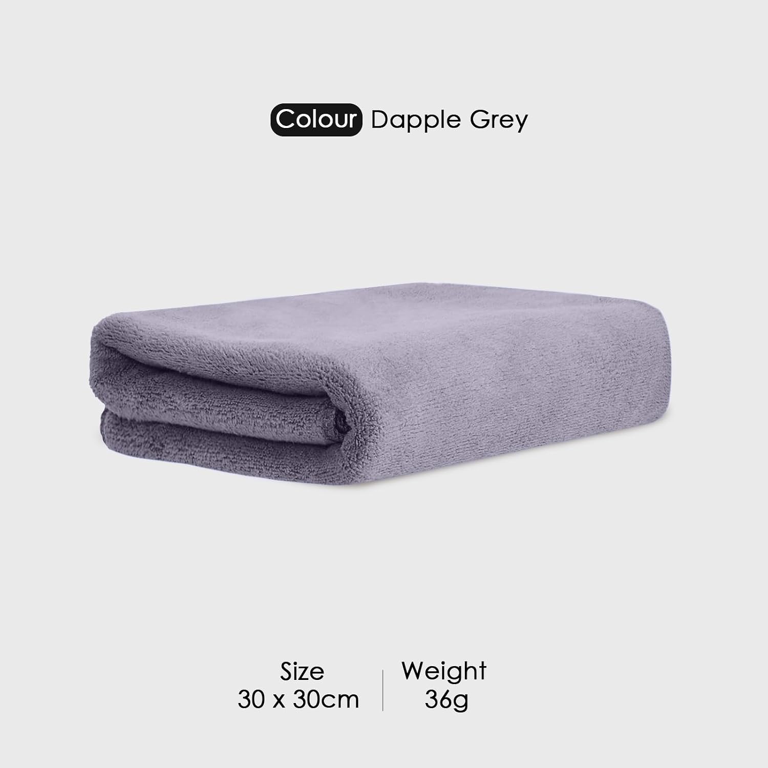 Housse Premium Microfiber Face Towel 600 Gsm | Korean Beauty Quick Dry Makeup Remover Antimicrobial for Sensitive Skin Face Towel (Pack Of 4) - Dapple Grey