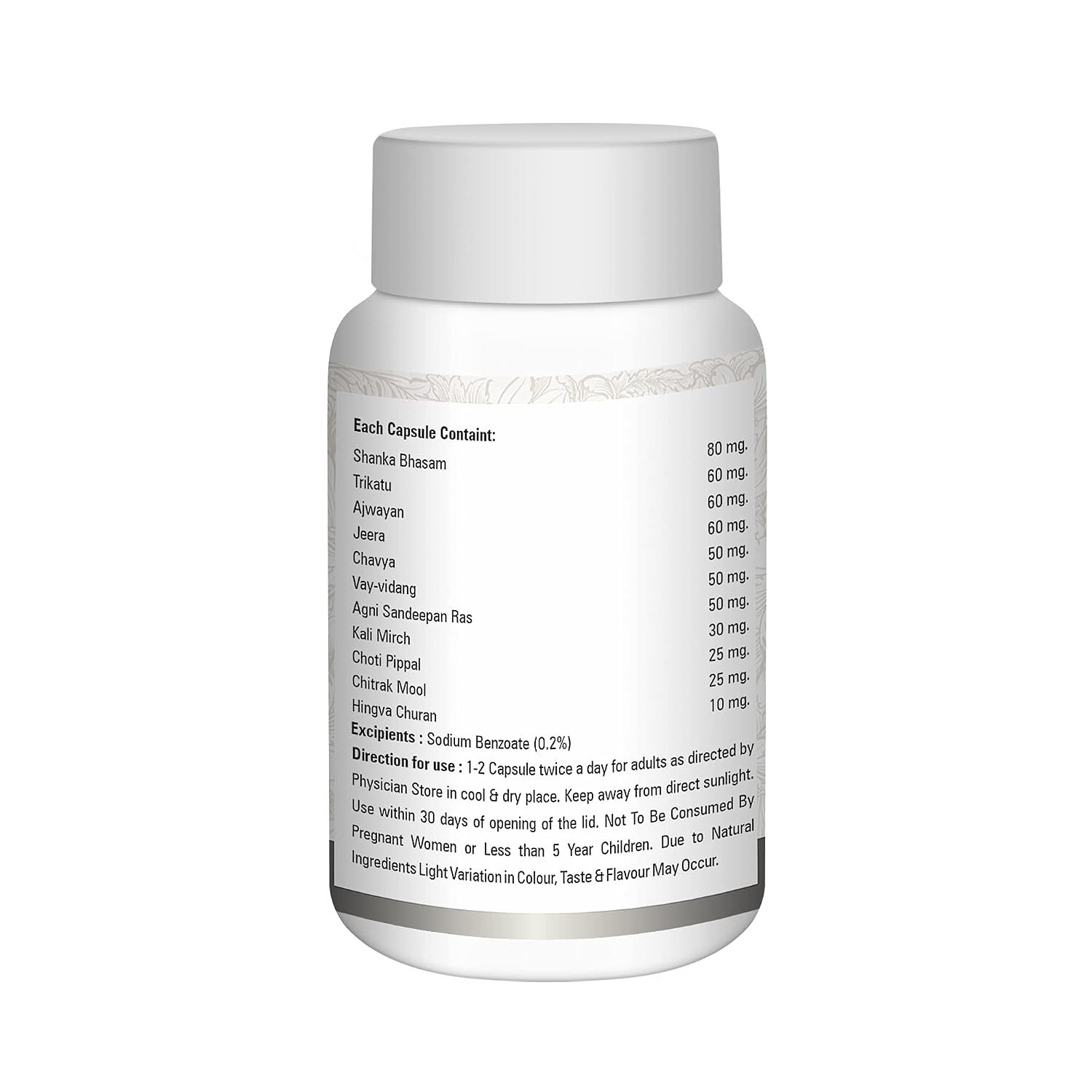 Divya Shri Trizoxytop Ayurvedic Capsules For Digestive Care Enzymes Supplements Ayurvedic | Digestive Care | 60 Capsules, 100gm 0.2lbs