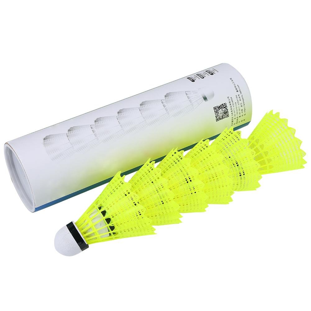 Yosoo Health Gear Nylon Badminton Shuttlecocks , Stable Flight And Good Toughness | Yellow , Pack Of 6