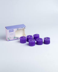 LAVENDER FRAGRANCE VOTIVE CANDLES SET OF 6 ,BURNING TIME 5 HOURS BEST FOR DIWALI