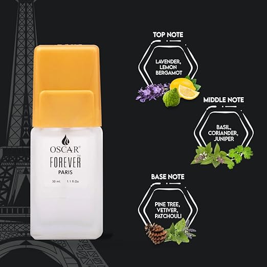 Oscar Forever Paris With Forever Rose Gold Long Lasting Perfume For Men & Women | Combo Of Chypre Floral & Aromatic Fougere Fragrance |everyday Unisex Skin Friendly Perfume | 30ml 1 Fl.oz. Each X2