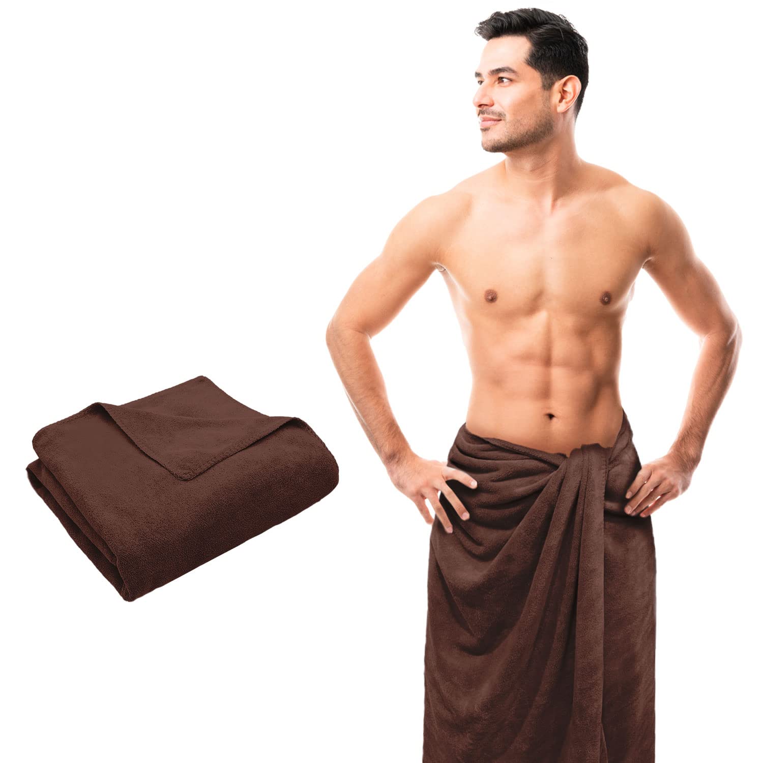 Sassoon Venir Microfiber XXL Men Bath Towel 450 Gsm | Ultra Soft Material, Towel For Daily Use (Cocoa)
