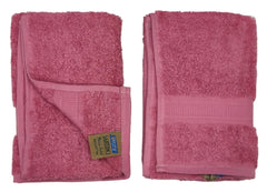 Bombay Dyeing Plain Santino 500 Gsm Cotton Hand Towel Set - Wild Rose (2 Piece)
