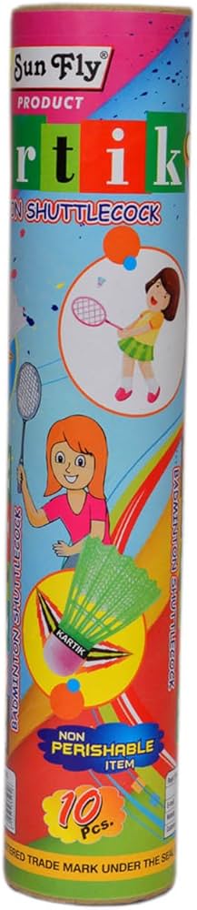 Sunfly Klapp Plastic Shuttlecock , Ideal For Beginner With Accurate Flight Performance | Green , Pack Of 10