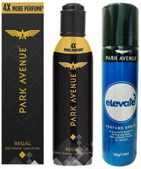 PARK AVENUE REGAL NO GAS PERFUME SPRAY 4.3 FL.OZ. & ELEVATE PERFUME SPRAY 3.9 FL.OZ. | COMBO FOR MEN