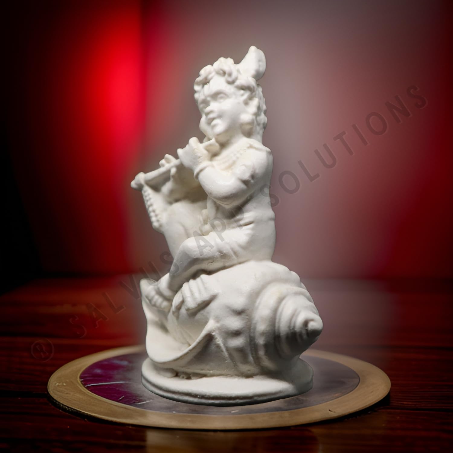 Handmade Marble Dust White Laddu Gopal Statue, Lord Krishna Murti, Marble, Idol, Good Quality For Festivals Like Diwali, Janmashtami | Gift Option, Occasion, Statue