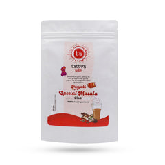Tattva Adih Punjabi Special Masala Chai - 100gm, 3.5 Ounce, 50 Cups | CTC Blended With Punjabi Spices Premium Blend In Pouch Packaging - Low Caffeine