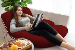 Microfiber Pregnancy Pillow For Pregnant Women, Premium Multipurpose Use - Maroon | 100% Cotton, Zippered Cover, Lightweight, Removable Cover, Full Body Pillow, Soft Pillow - Pack Of 1