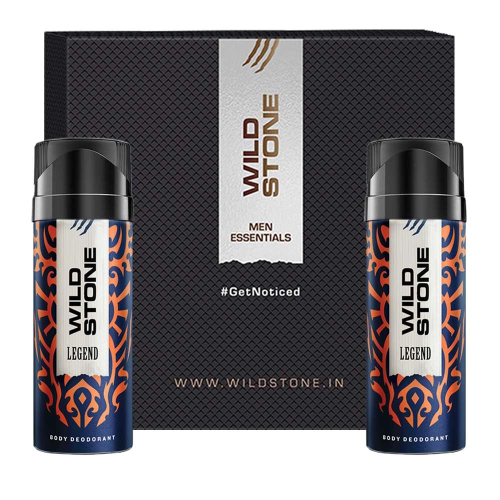 Wild Stone Legend Deodorant Body Spray 300ml 10.1 Fl.oz. Pack Of 2 | Perfect Gift For Boyfriend