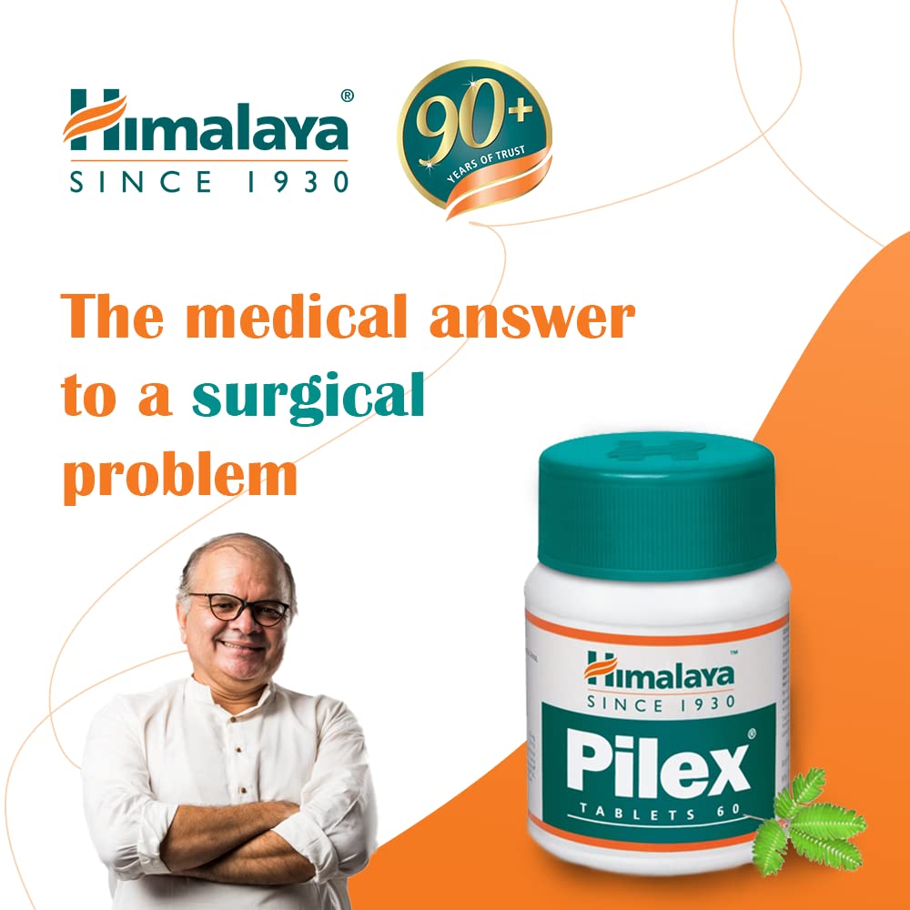 Himalaya Pilex Tablet, Piles Treatment, Relieves Pain And Ensures Pain - Free Fecal Excretion | 60 Tablets