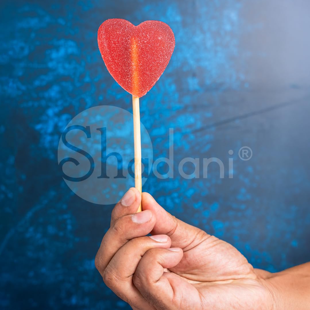 Shadani Strawberry Jelly Pop 40gm, (Strawberry Flavour Jelly) Soft Jelly Sticks, Fruit Jelly - Pack Of 48 Sticks