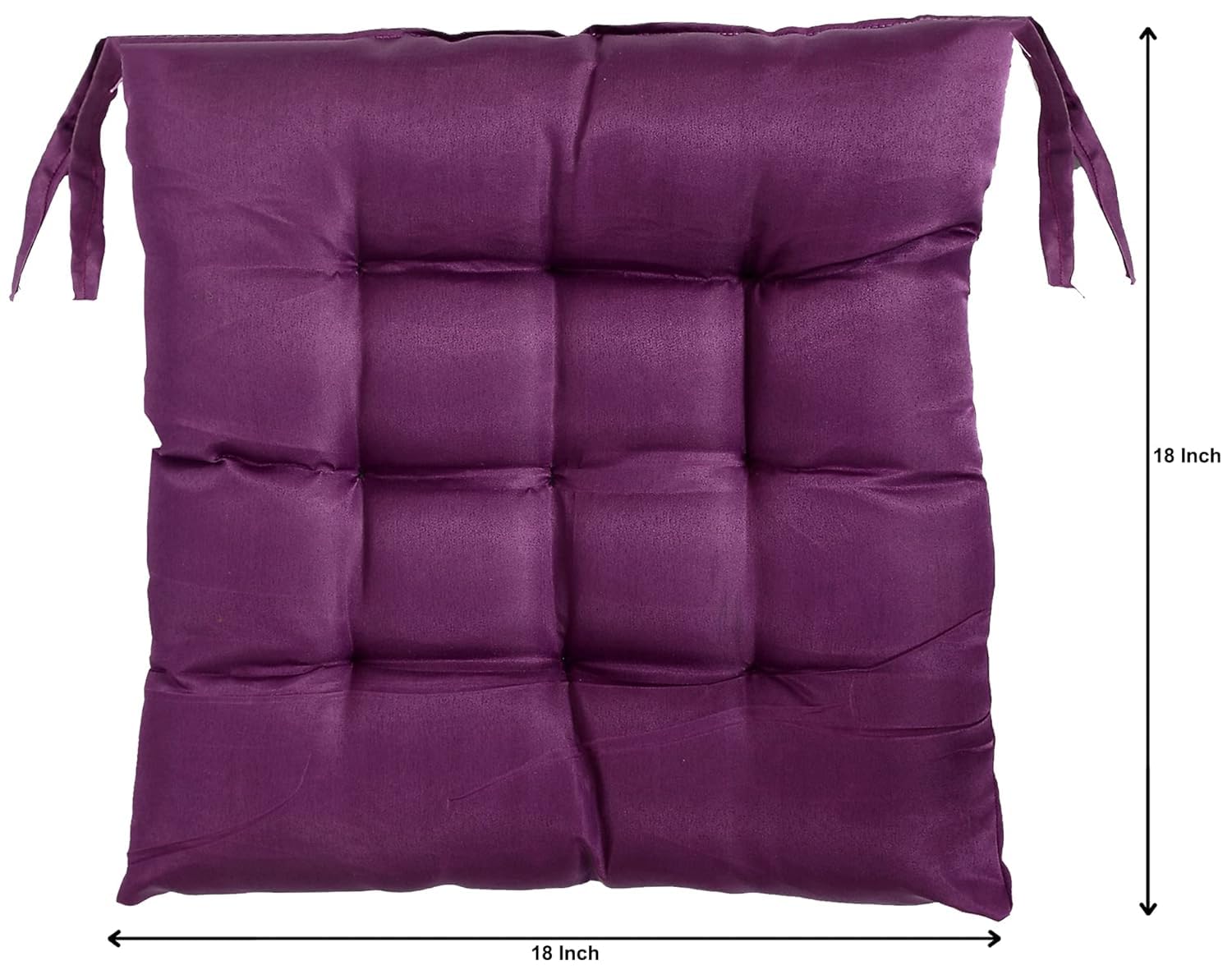 Long Chair Pad, Chair Back Rest Pillow, Cotton Long Seat Cushion, Purple | Rocking Chair Cushion, Living Room, Versatile Use | Flower Chair Pad For Meditation, Lightweight - Pack Of 1