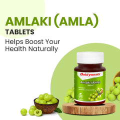 Baidyanath Amlaki Amla Natural Health Booster For Enhanced Hair, Skin, Digestive Health, Metabolism Support & Sugar Level Management | 60 Tablets , 100gm 0.2lbs